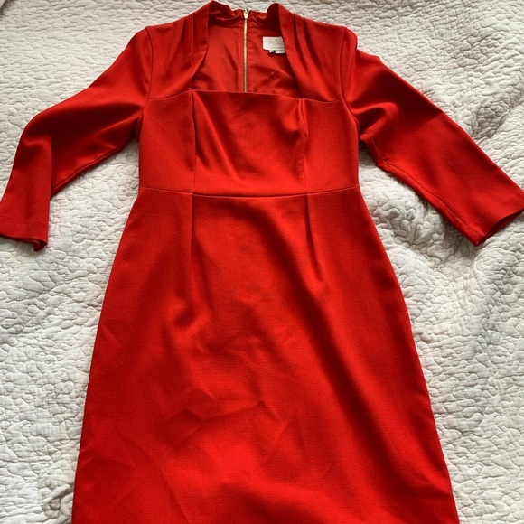 Kate Spade Red Dress 10 - Picture 3 of 5